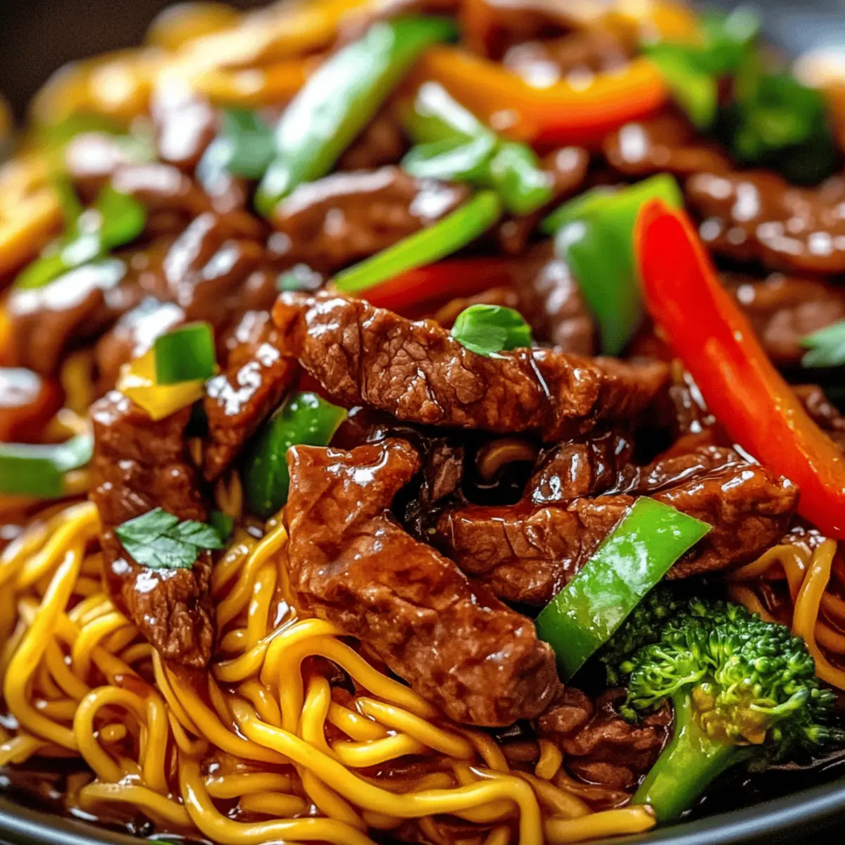 Sticky Beef Noodles