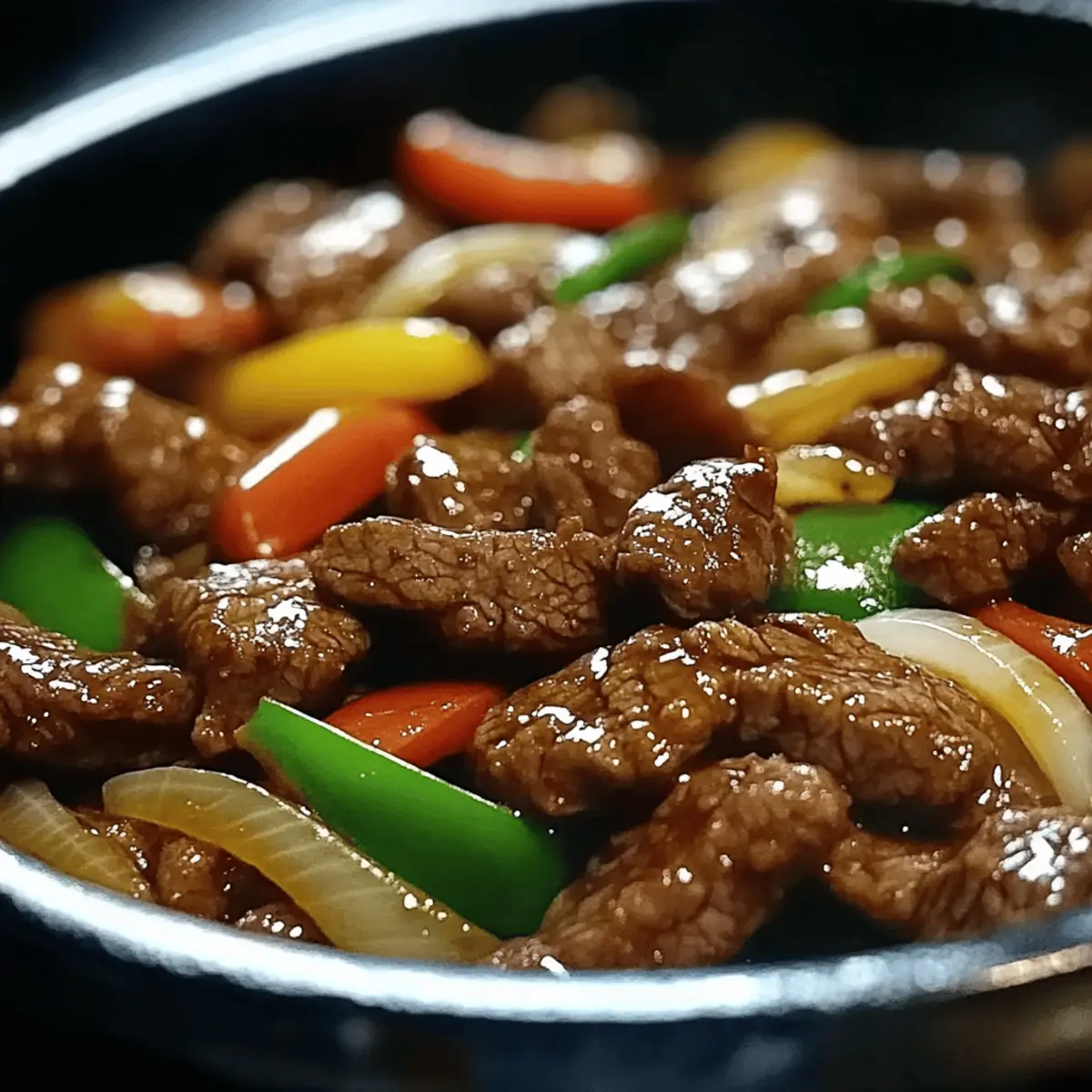 Sizzling Chinese Pepper Steak with Onions