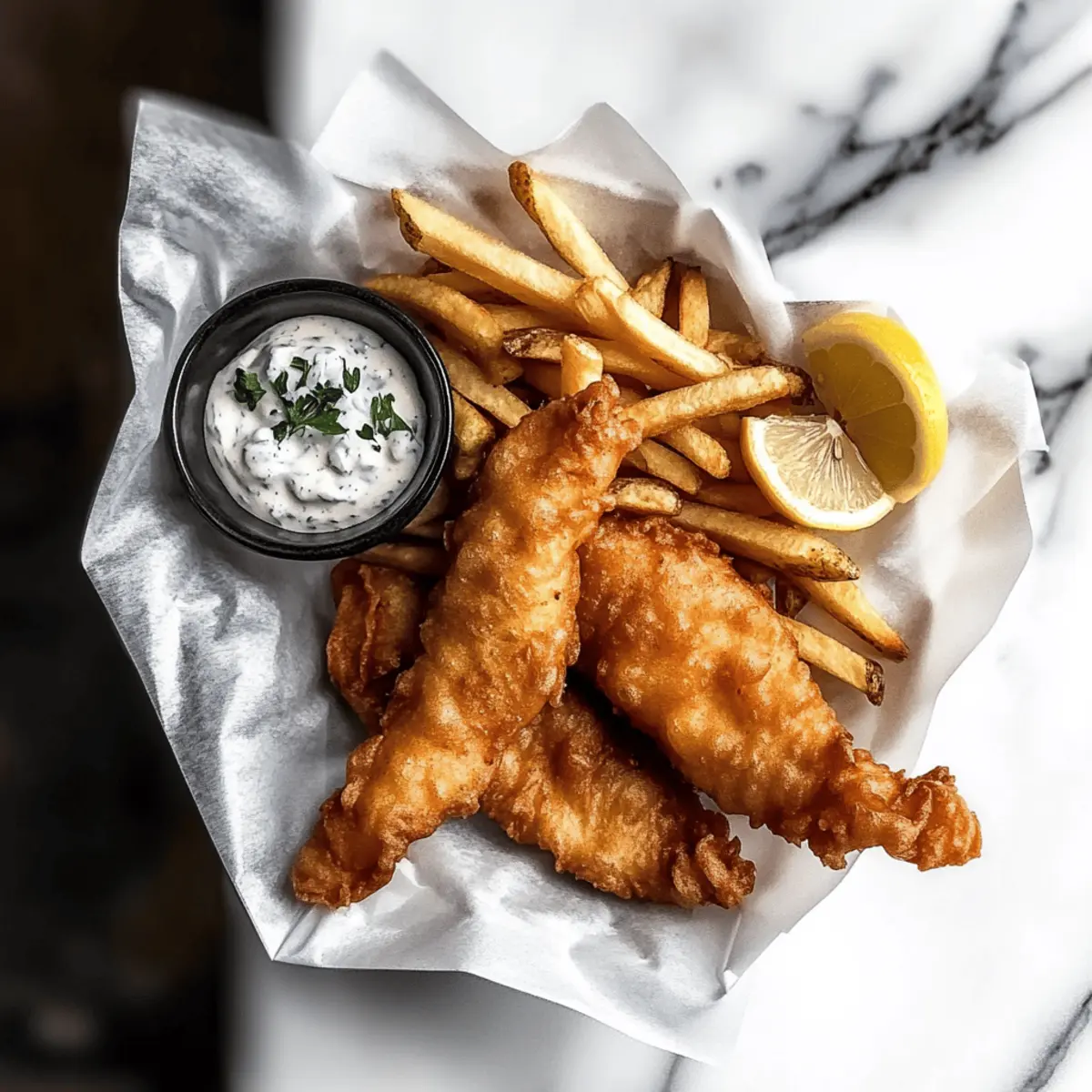 Crispy Battered Fish and Chips