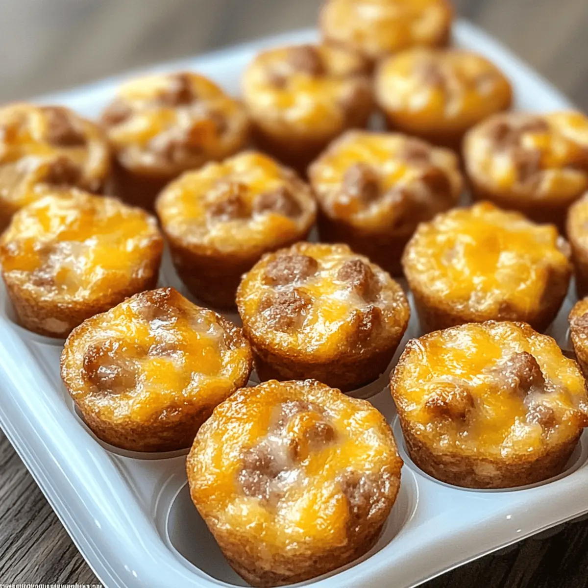 High-Protein Pancake Sausage Mini Muffins