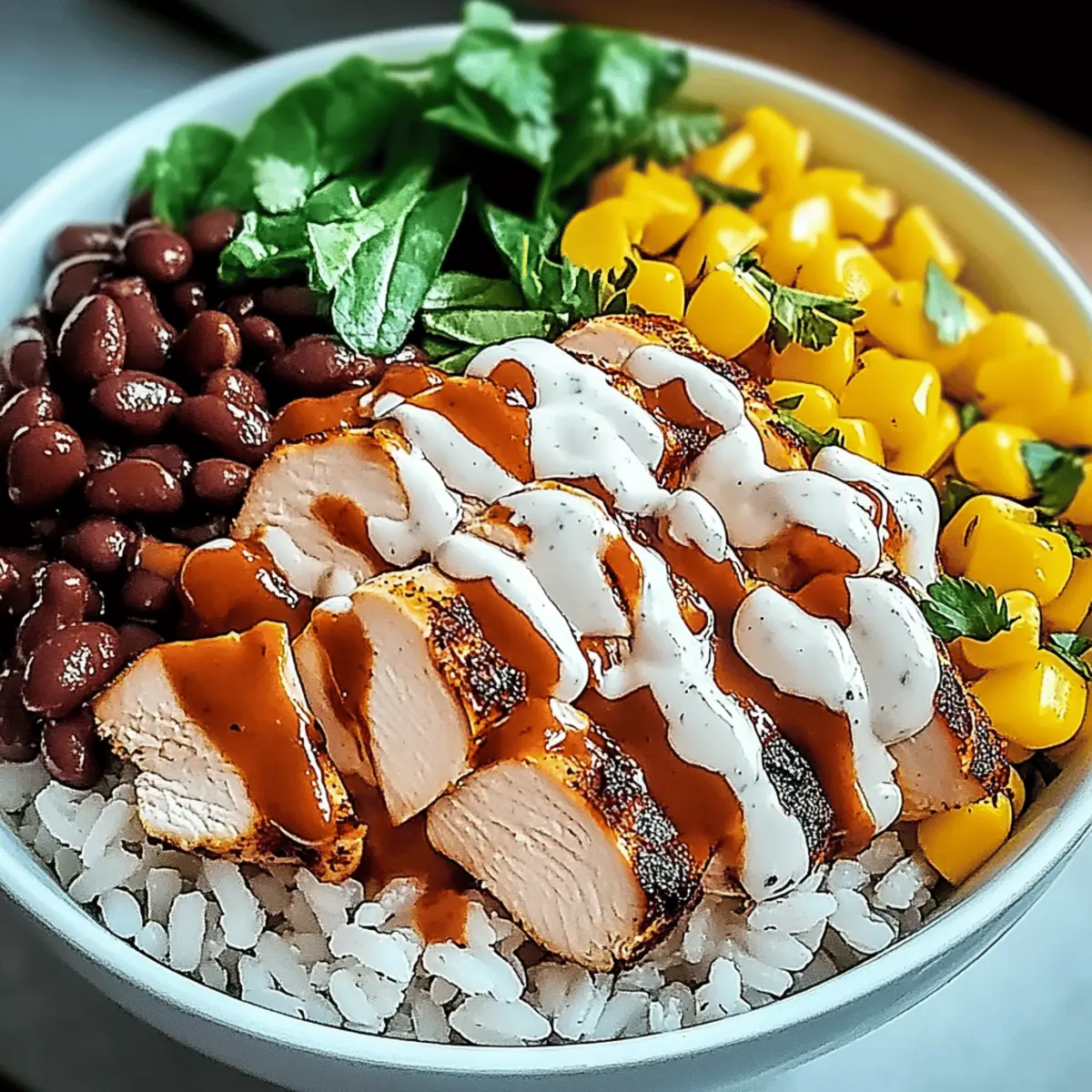 High Protein BBQ Ranch Chicken Bowl
