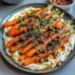 Honey Harissa Carrots Whipped Feta