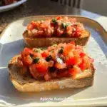 Roasted Garlic and Tomato Bruschetta