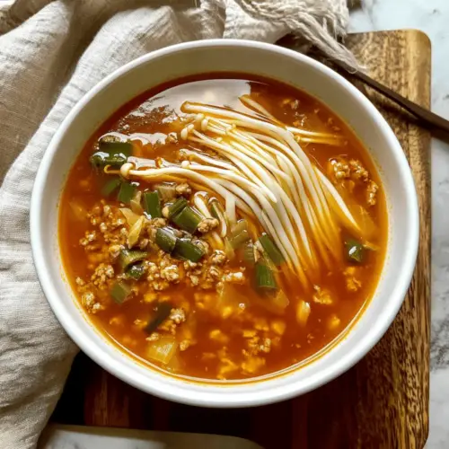 Tomato Enoki Mushroom Soup