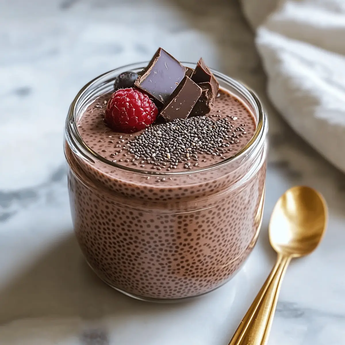 High-Protein Chocolate Avocado Chia Pudding