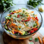 Spring Roll Salad with Spicy Ginger Dressing