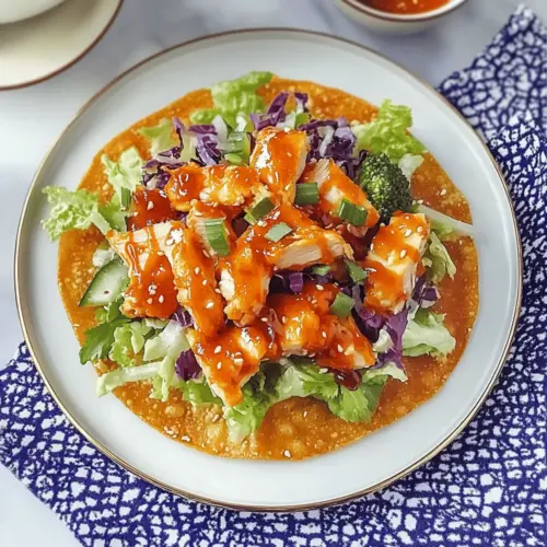 Chicken Wonton Tostadas