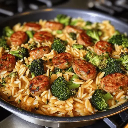 Chicken Sausage Broccoli Orzo