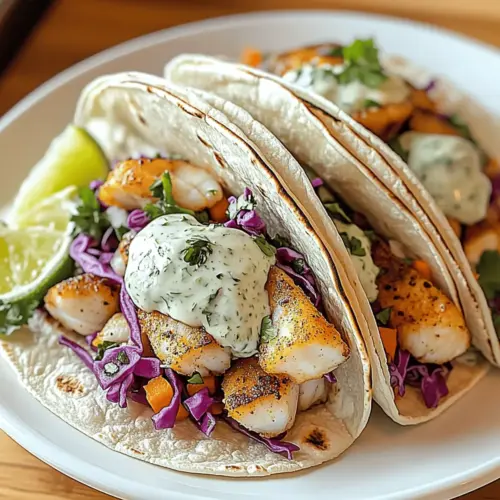 Fish Tacos Lime Crema
