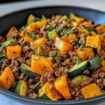Ground Beef Zucchini Sweet Potato