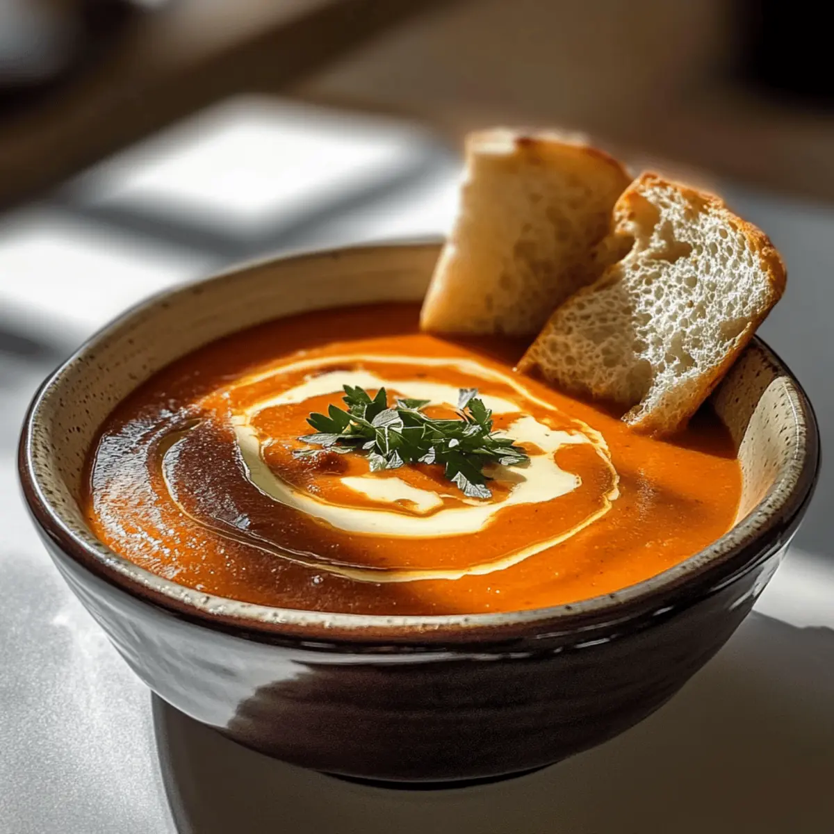 Roasted Red Pepper Gouda Soup