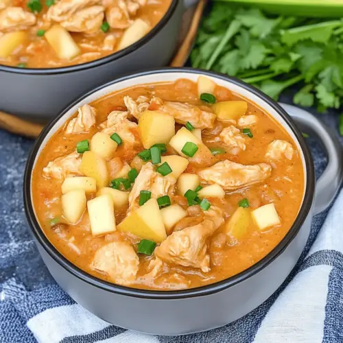 White Cheddar Apple Chicken Chili