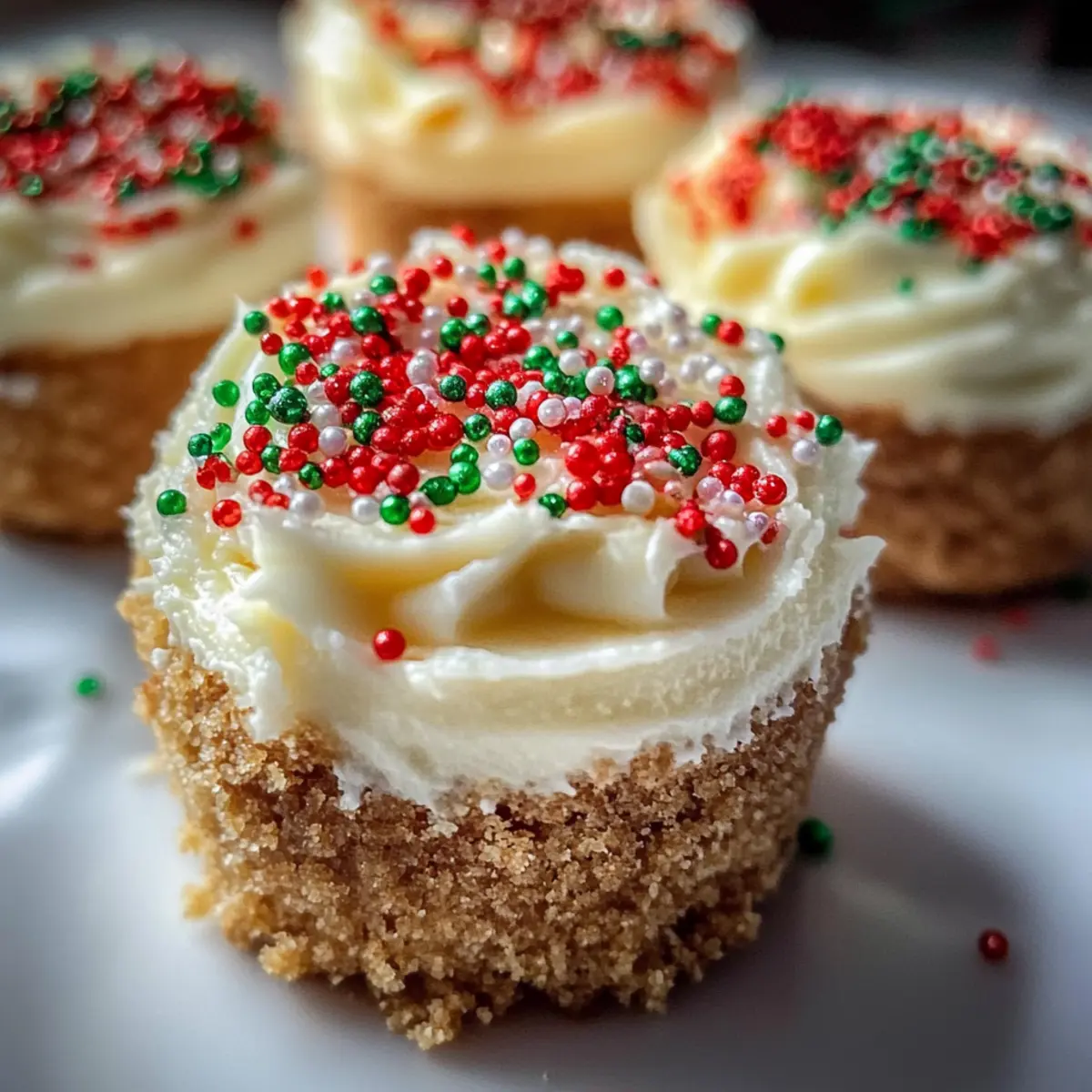 Mini Christmas Cheesecakes