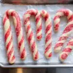 Flaky Candy Cane Cookies