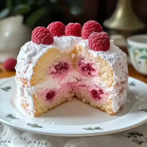Raspberry Angel Food Cake