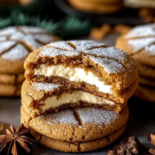 Gingerbread Cheesecake Cookies