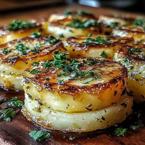 Roasted Garlic Parmesan Potato Stacks