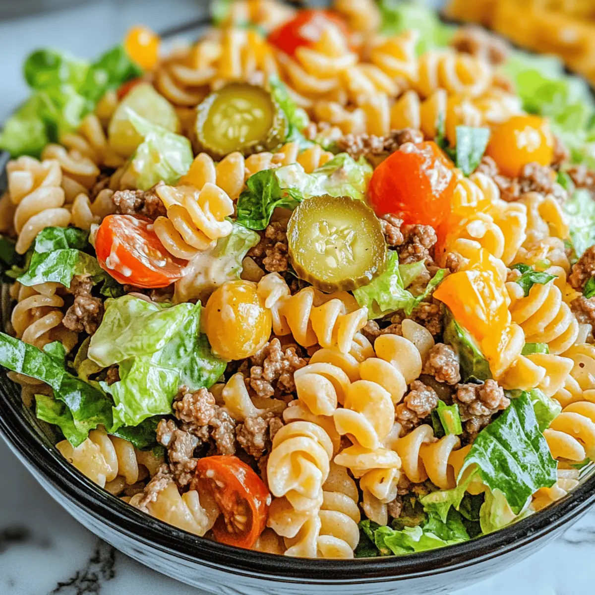 Big Mac Pasta Salad