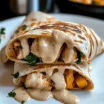 Cheesy Garlic Chicken Wraps
