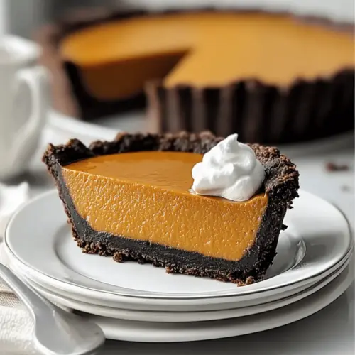 Dark Chocolate Pumpkin Tart