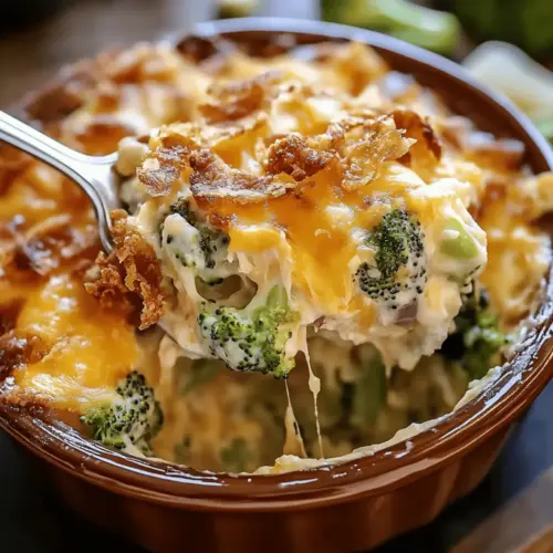 Onion Broccoli Cheese Casserole