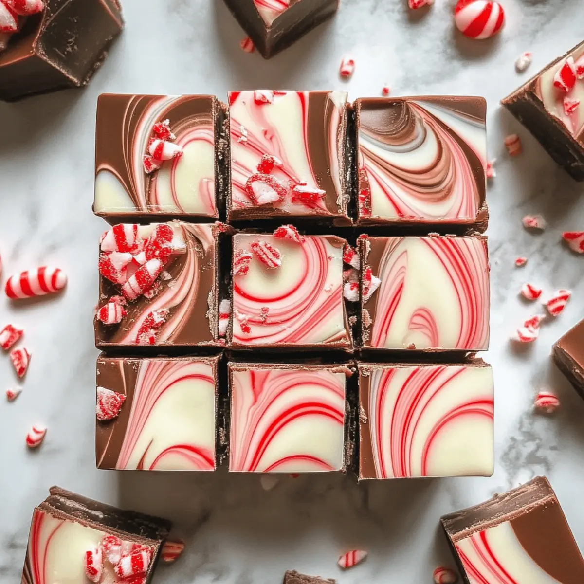 Peppermint Swirl Fudge