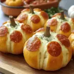Pepperoni Pizza Pumpkins