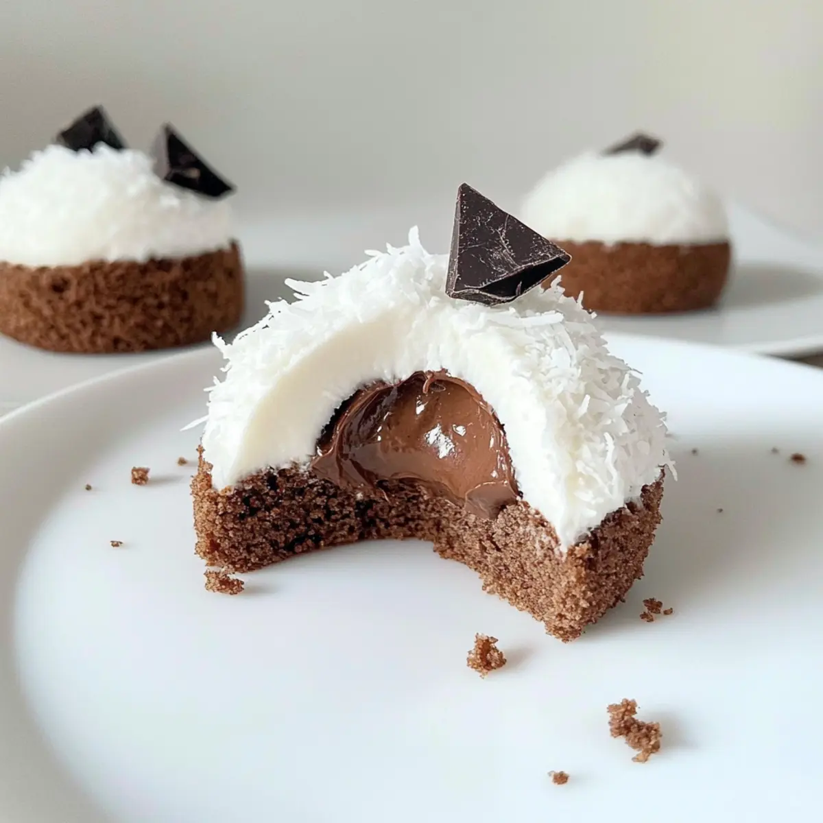 Coconut Dome with Chocolate Spread