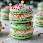 Christmas Tree Cake Macarons
