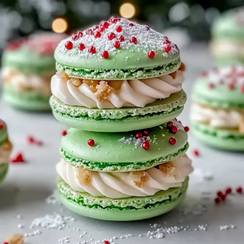 Christmas Tree Cake Macarons