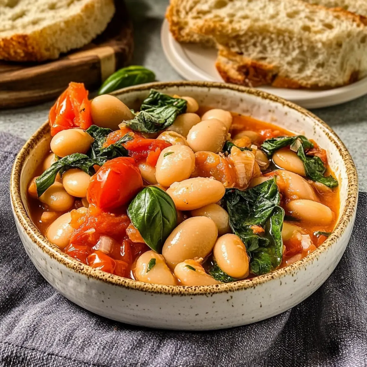 Burst Tomato Basil Butter Beans