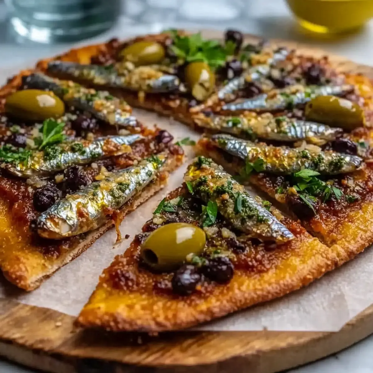 Sardine & Olive Tapenade Keto Flatbread