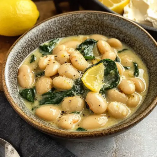 Creamy Lemon Garlic Butter Beans
