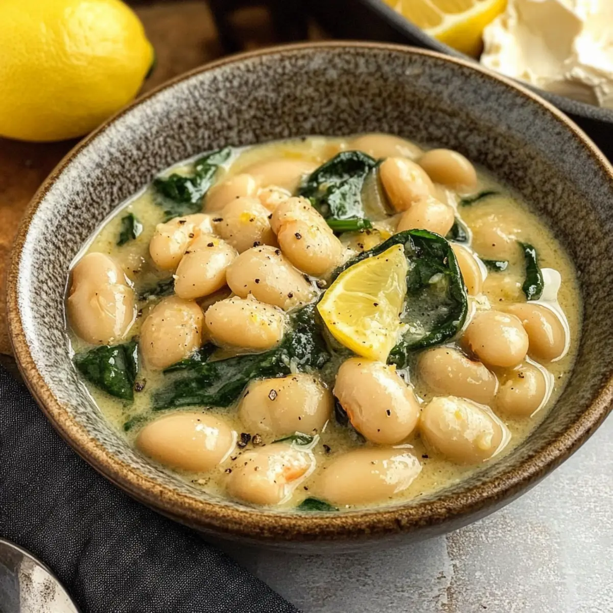 Creamy Lemon Garlic Butter Beans