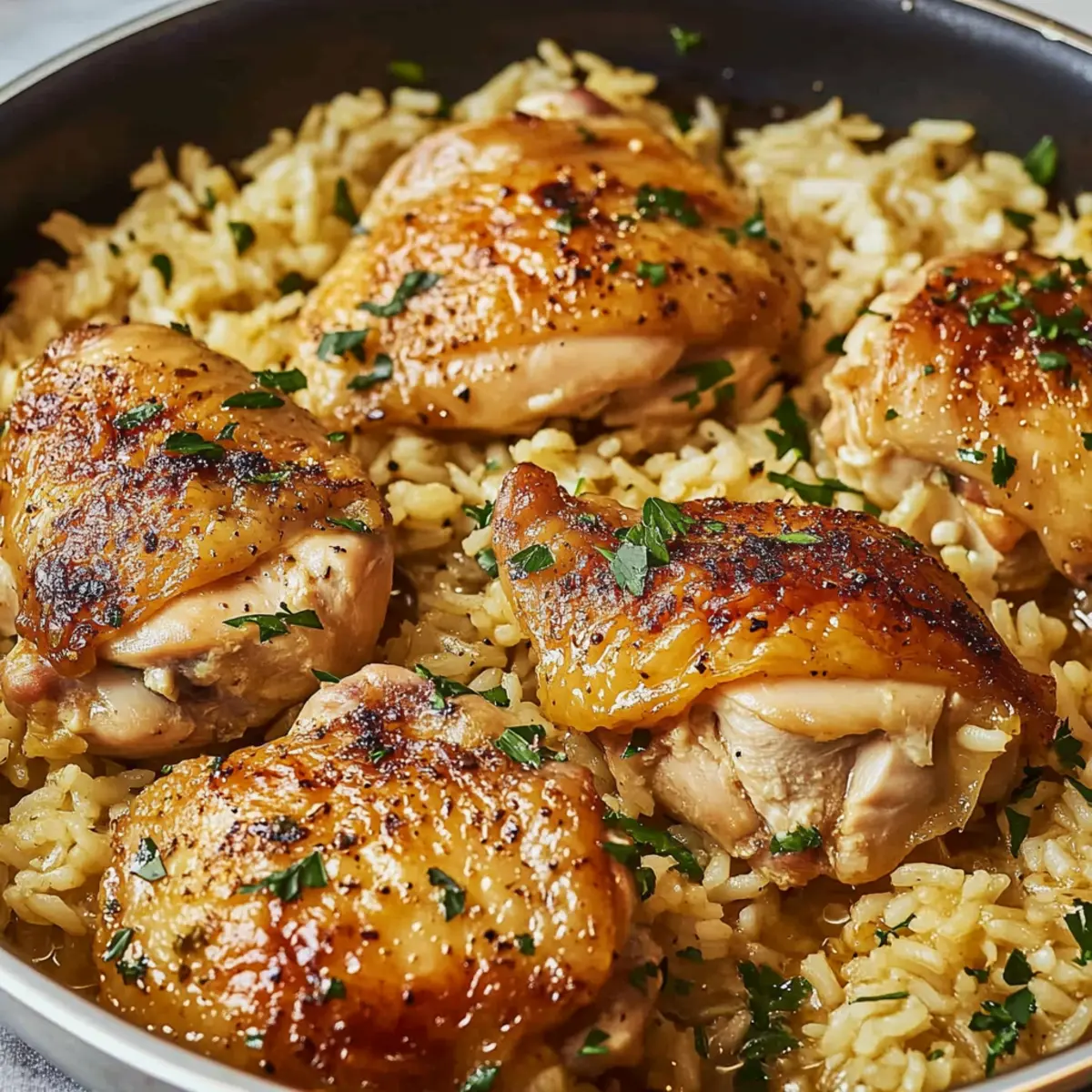 Chicken Thighs and Rice
