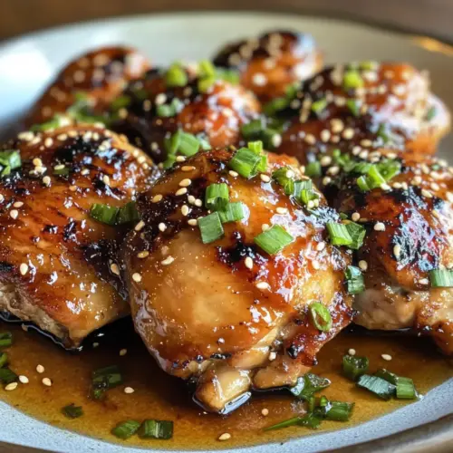 Sweet and Sticky Honey Garlic Chicken Thighs