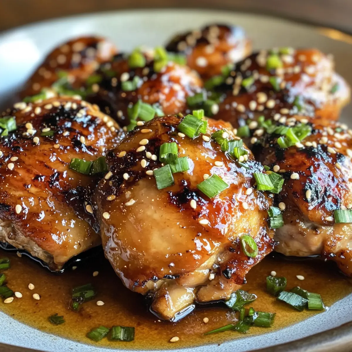Sweet and Sticky Honey Garlic Chicken Thighs