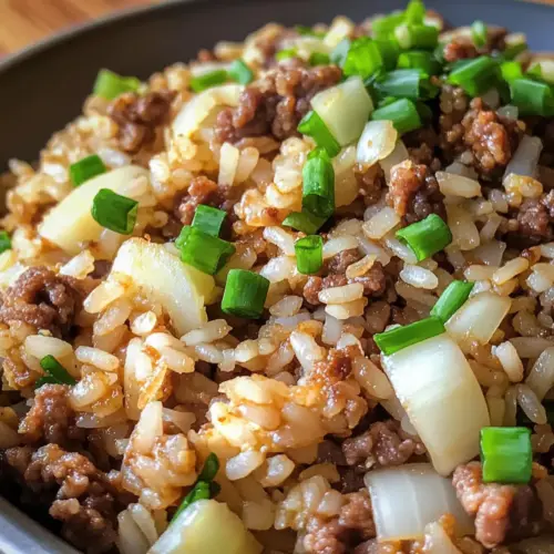 Onion Beef Fried Rice