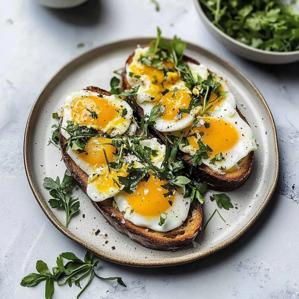 Smashed Eggs on Toast