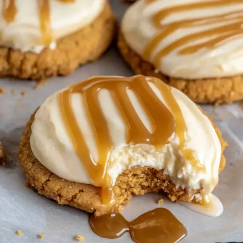 Crumbl Salted Caramel Cheesecake Cookies