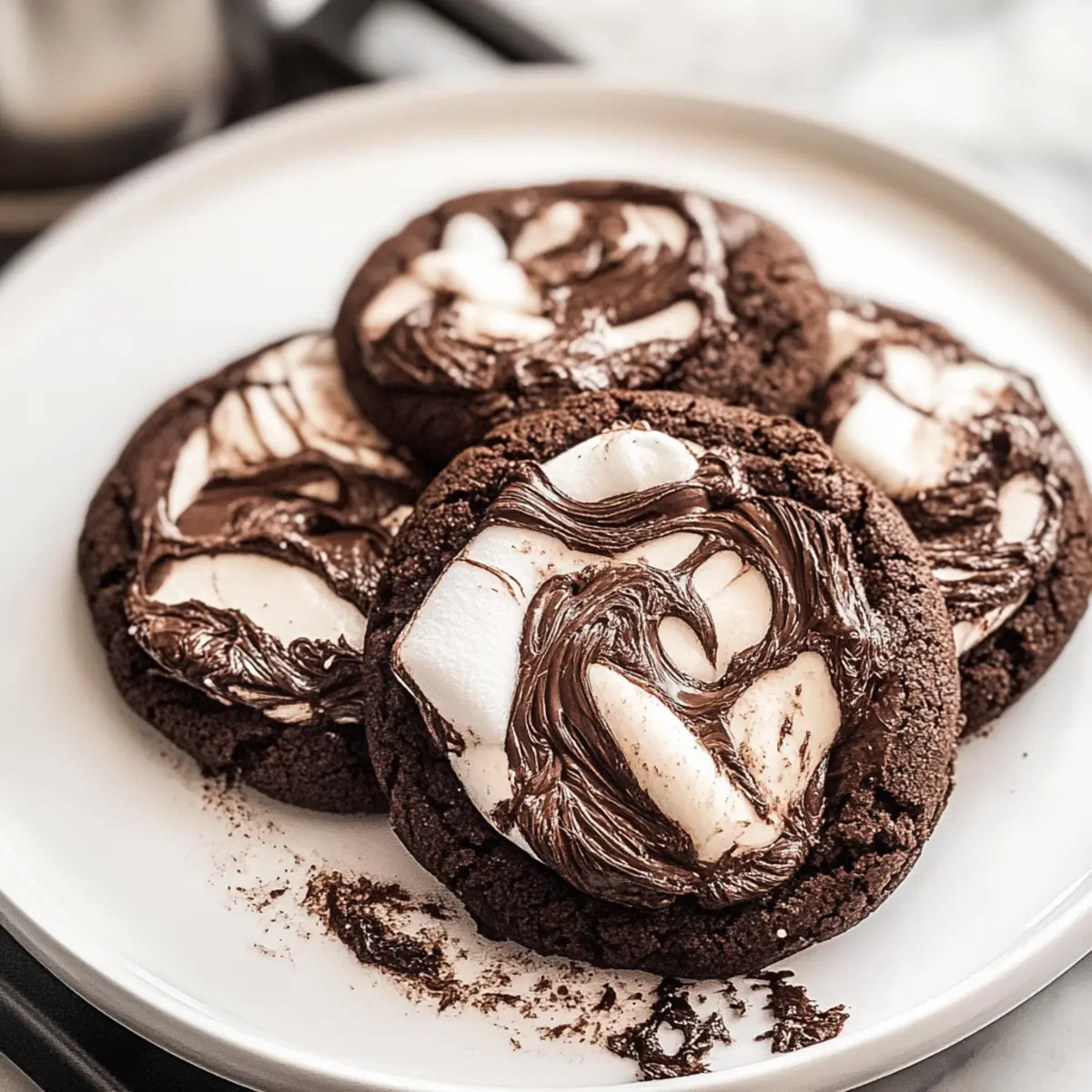 Chocolate Marshmallow Swirl Cookies