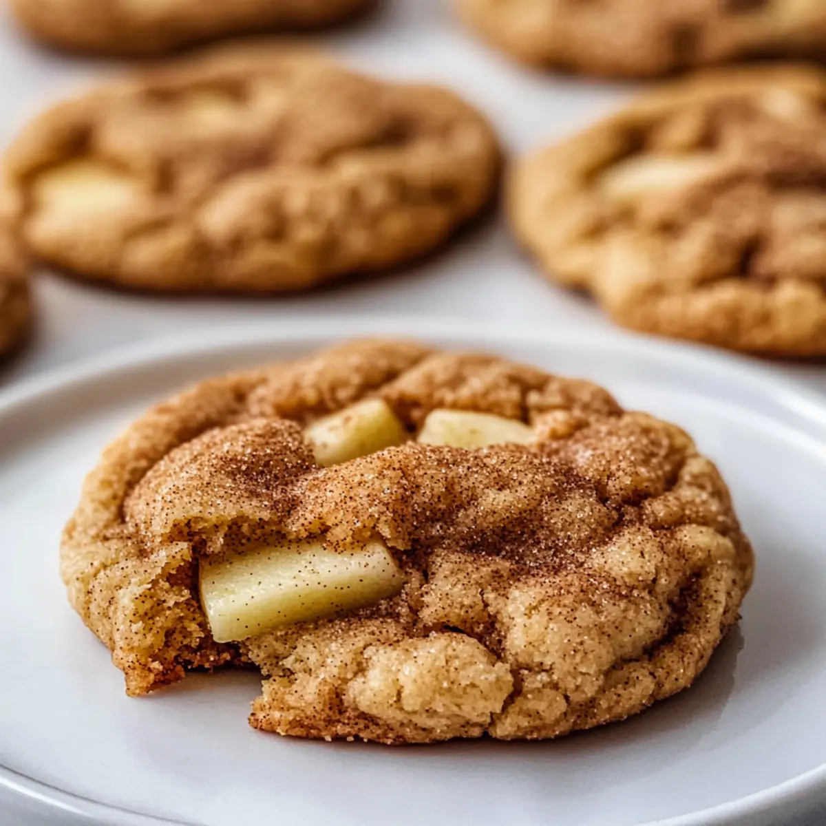 Spiced Apple Cinnamon Snickerdoodle Cookies