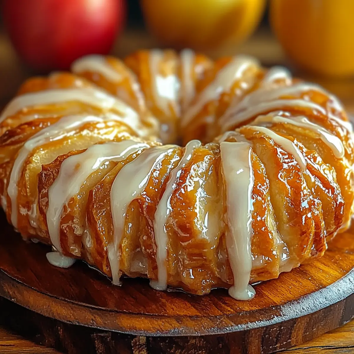 Apple Kringle with Vanilla Glaze