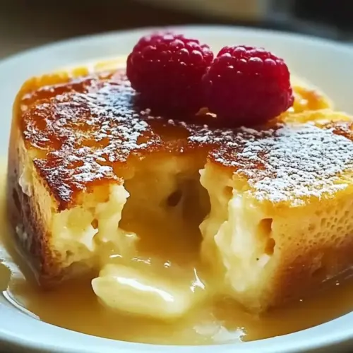 Custard Bread Pudding with Vanilla Sauce