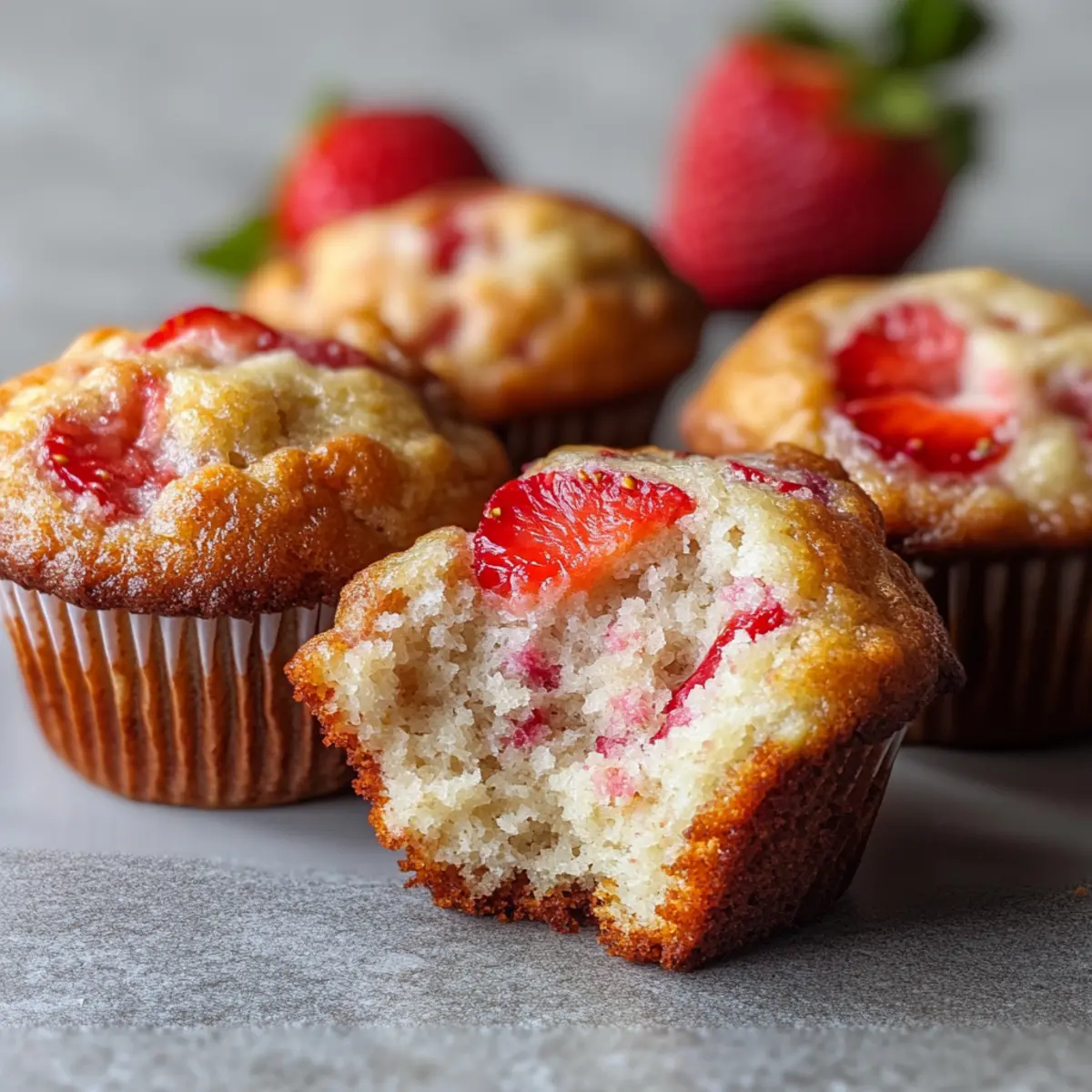 Strawberry Protein Muffins