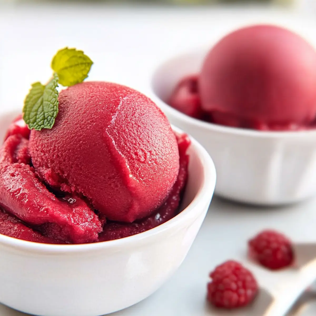 Raspberry-Peach Sorbet