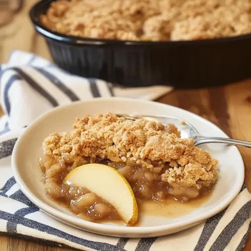 Autumn Spice Pear Cobbler