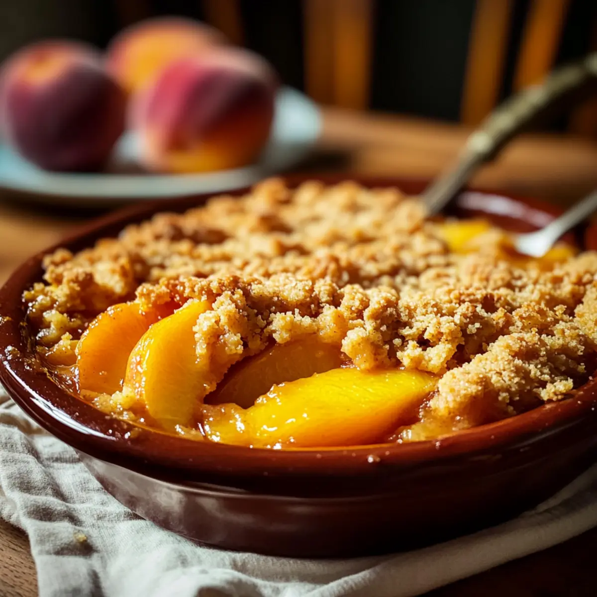 Peach Crumble Cobbler