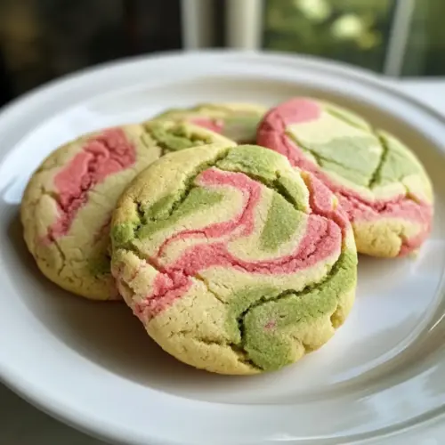 Strawberry Matcha Marble Cookies