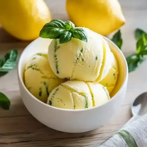 Lemon Basil Sorbet